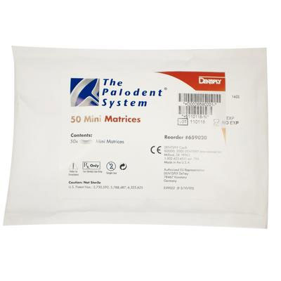 Dentsply Palodent Matrix System Refill - Contoured Sectional Stainless steel - Mini Matrices 50/Bx Dentsply Palodent Matrix System Refill - Contoured Sectional Stainless steel - Mini Matrices 50/Bx